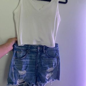 Denim Shorts (High-Waisted)